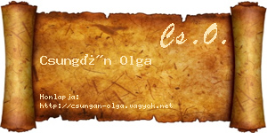 Csungán Olga névjegykártya
